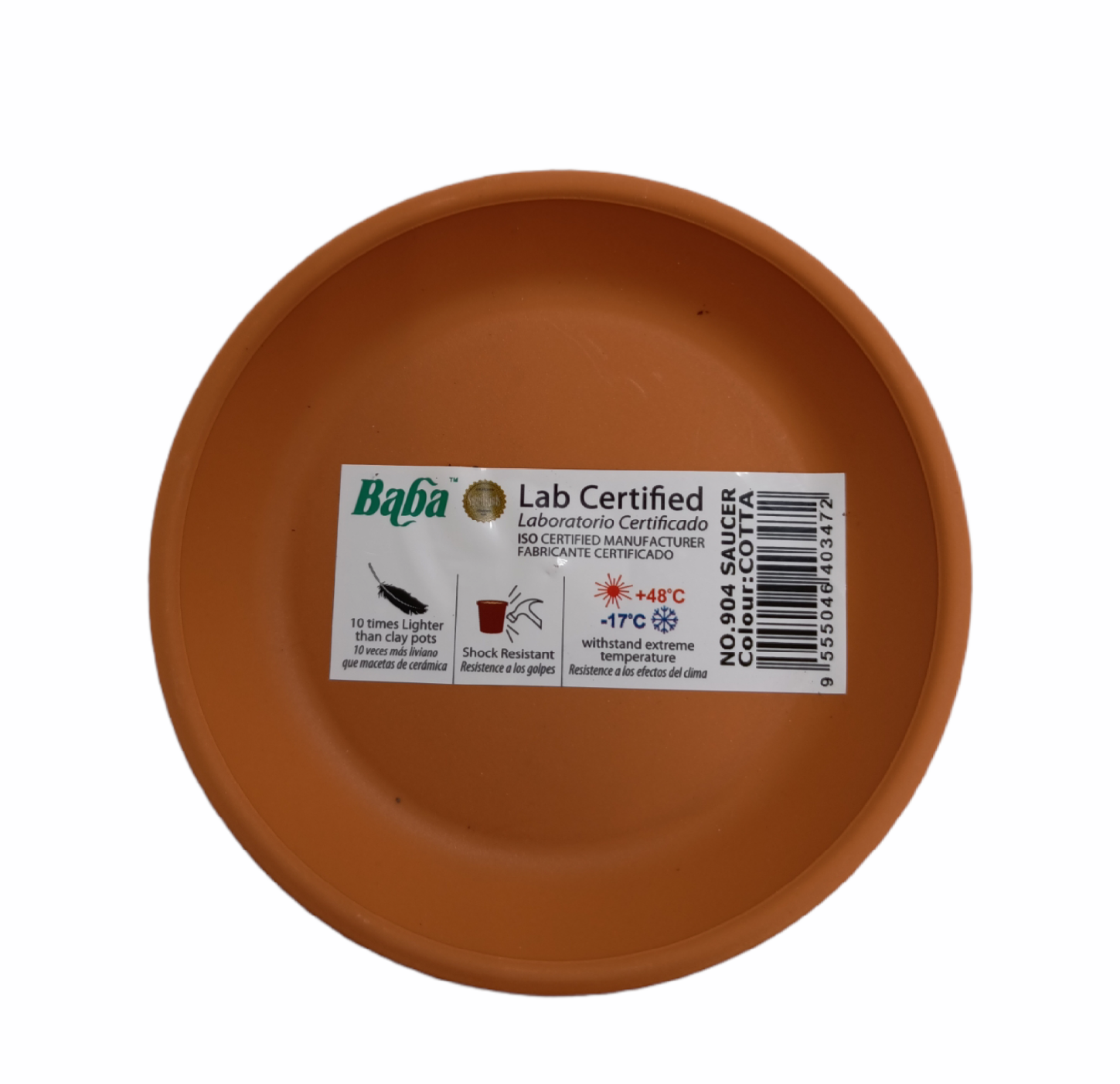 Baba Brand No 904 Plastic Saucer Cotta