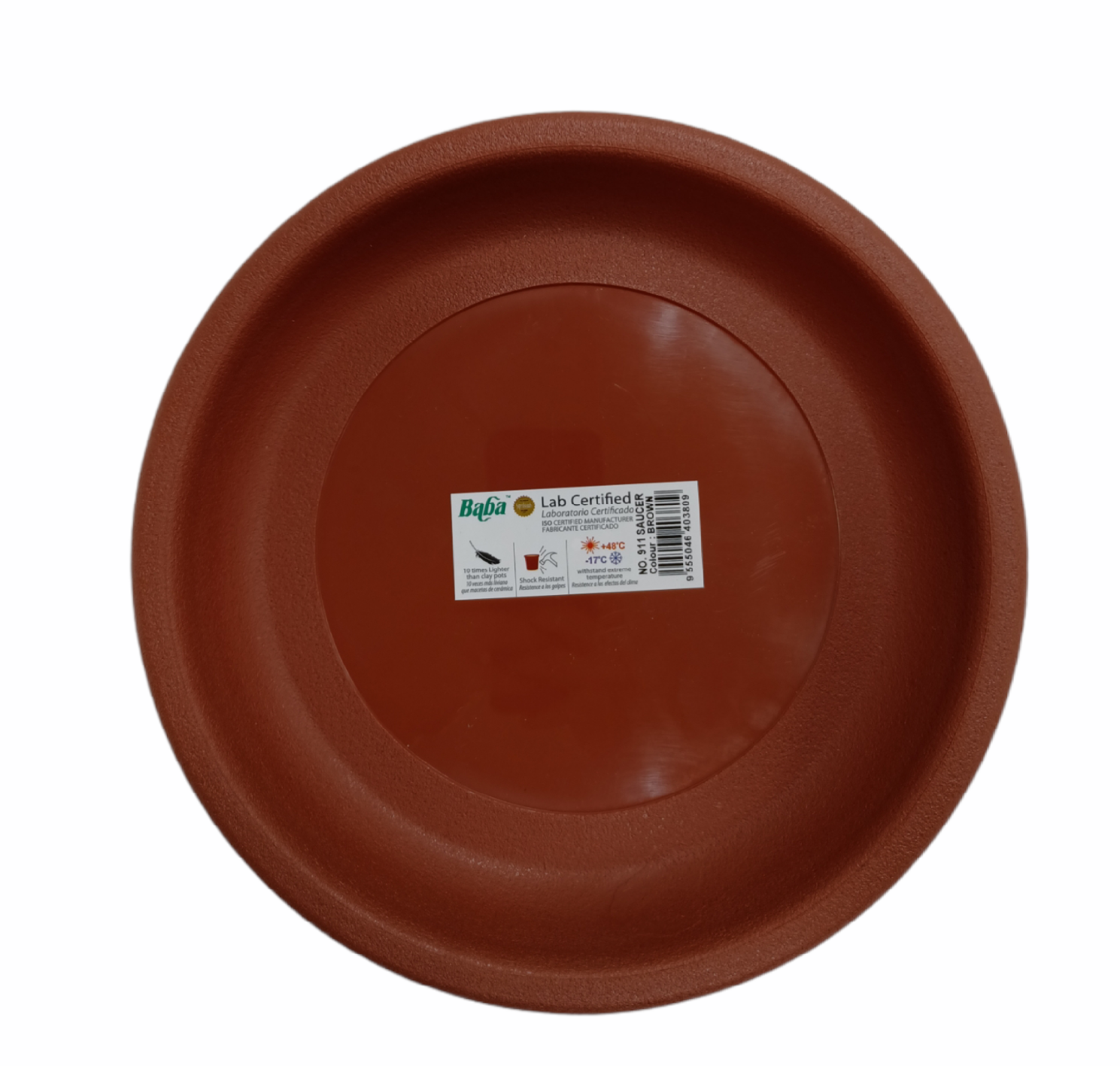 Baba Brand No 911 Plastic Saucer Brown