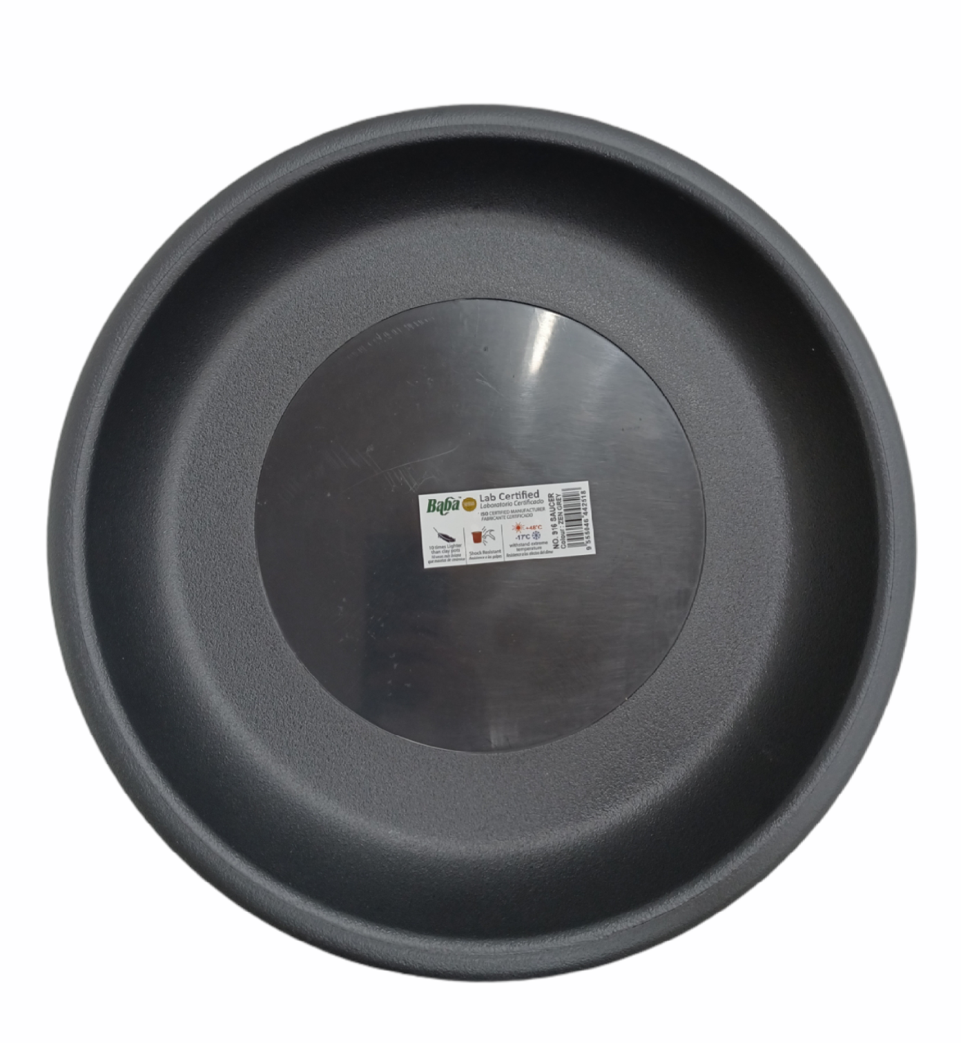 Baba Brand No 916 Plastic Saucer Zen Grey